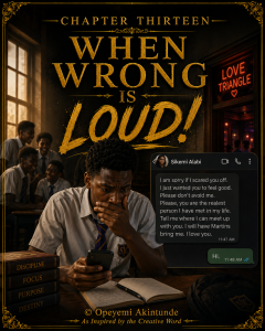 CHAPTER THIRTEEN “WHEN WRONG IS LOUD!”